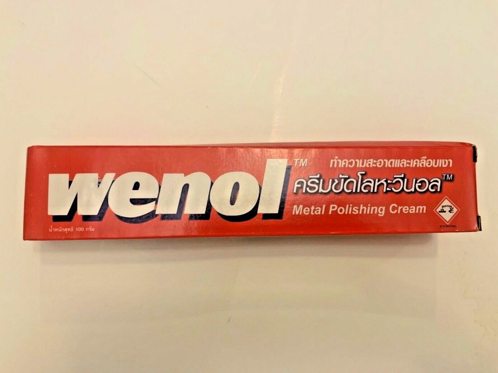 2x RED WENOL METAL POLISH CLEANER ALL FOR BRASS COPPER STAINLESS STEEL TUBE 100G