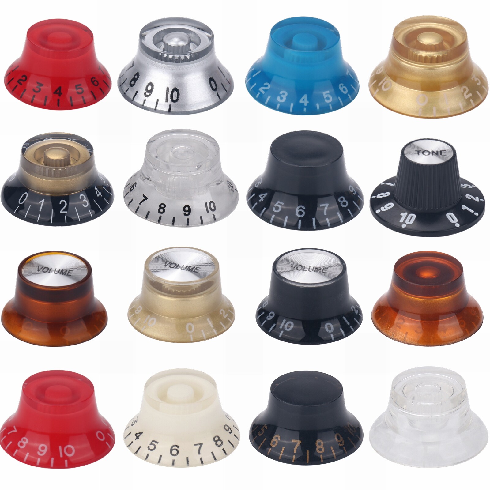 4Pcs Guitar Knobs Top Hat Guitar Bell Knobs for SG Les Paul Electric Guitar