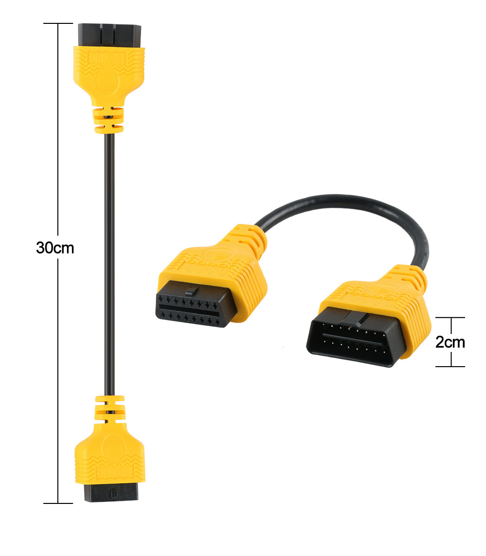 OBD2 Extension 16Pin Cable OBD ll Male to Female Diagnostic Scanner Adapter 30cm