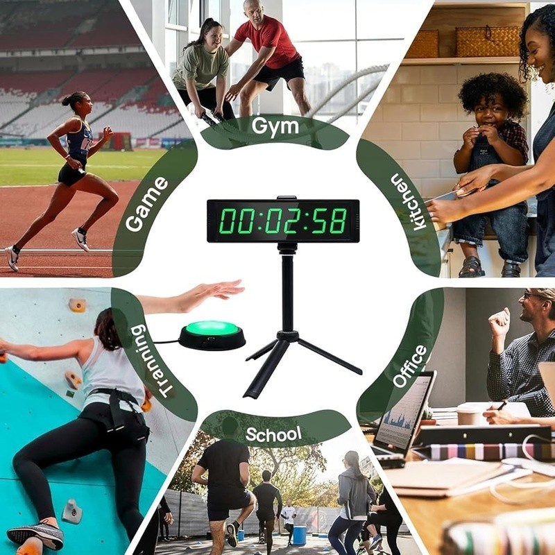 Digital LED Timer Stopwatch Wall Countdown Alarm Portable Gym Remote Control New