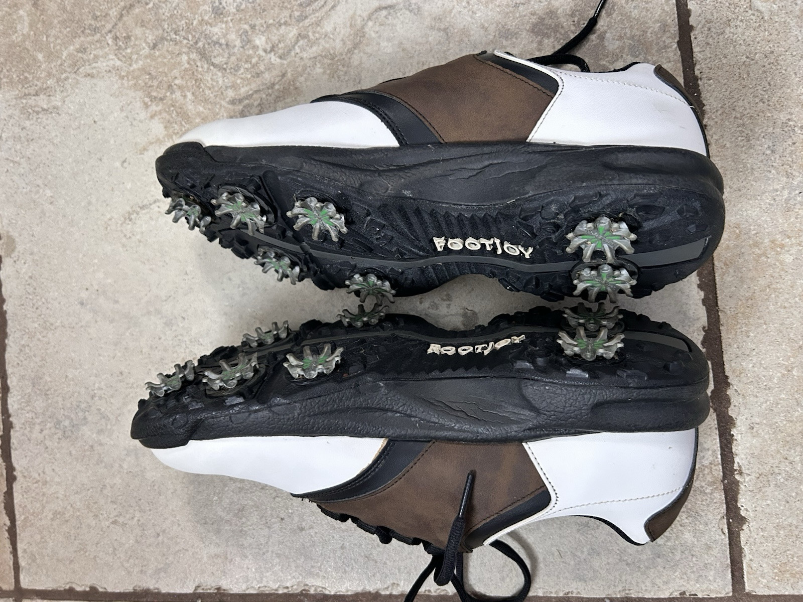FootJoy GreenJoys Shoes Mens 9M Plastic Spike Golf Cleats Sneakers 45516 White