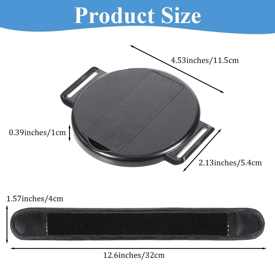 Tablet Stand with Hand Strap 360 Degree Rotating Sticky Black