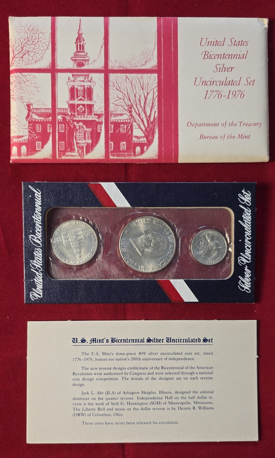 1976-S U.S. Mint Bicentennial Silver Uncirculated Set in OGP/COA (White Envelope