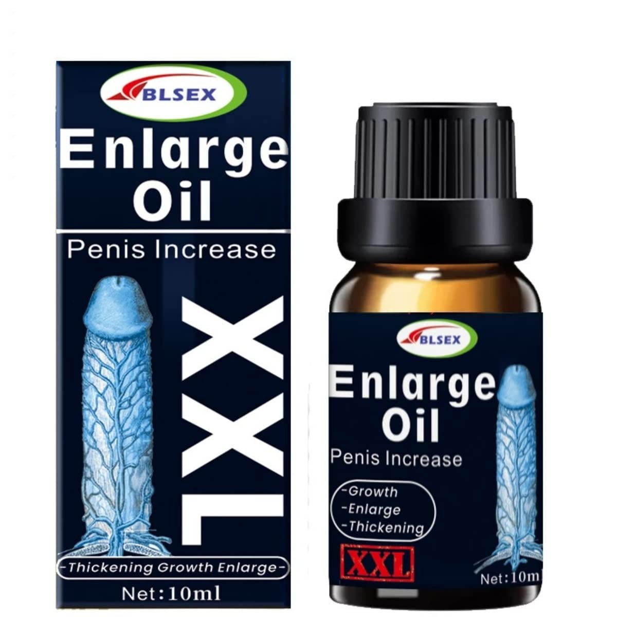 Massage Oil Enlargement, Enlarge BLSEX for Men 0.34 Fl Oz (Pack of 1), Jojoba