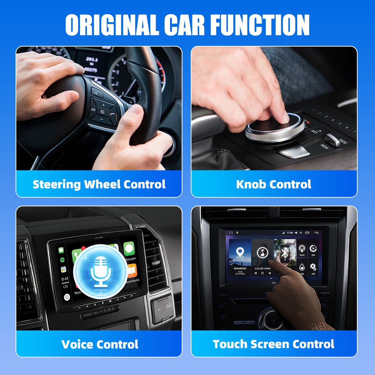 2-in-1 Wired to Wireless CarPlay Adapter /Android Auto Adapter Plug & Play -2025