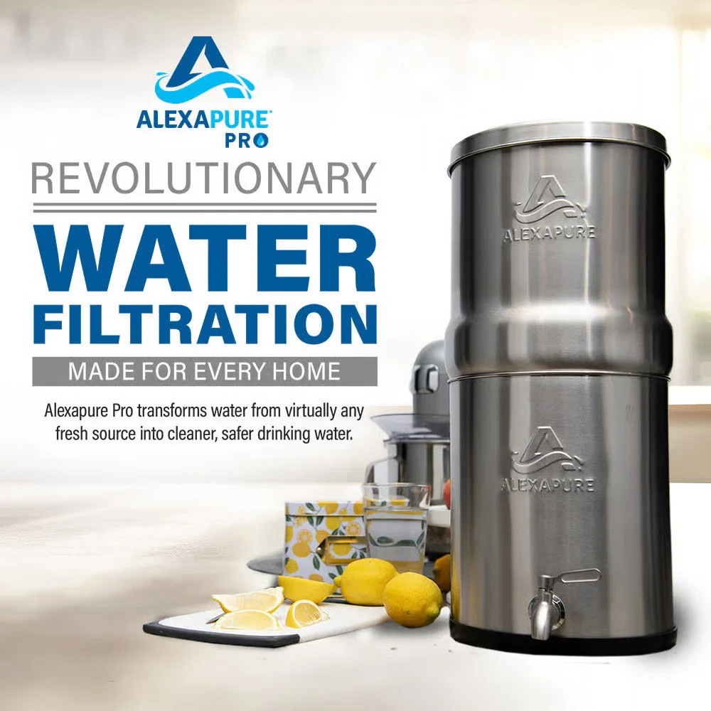 Genuine Alexapure PRO 2387 Replacement Water Filter x2 Filter Pack Black