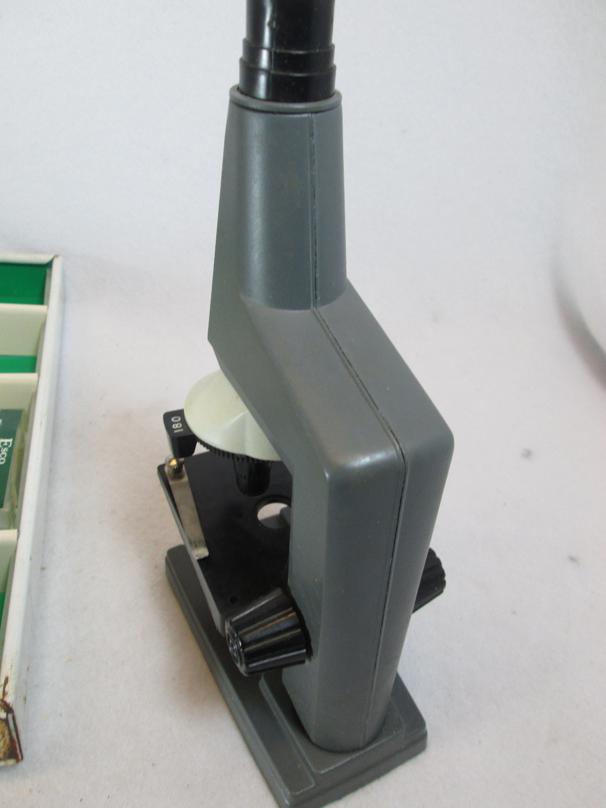 Vintage 1960's Sears Microscope Lab w/metal fold out case