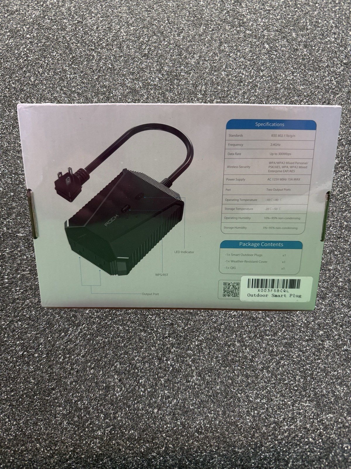 Rock Outdoor Smart Plug With Built In Wi-Fi Extender