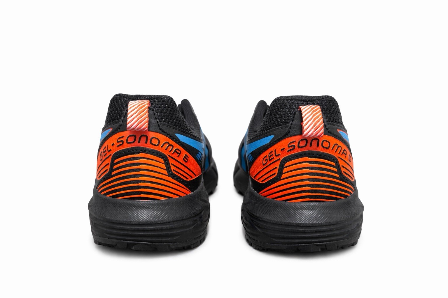 ASICS GEL-SONOMA 6 Men's Trail Running Shoes Black Blue Orange Mesh Lace-Up