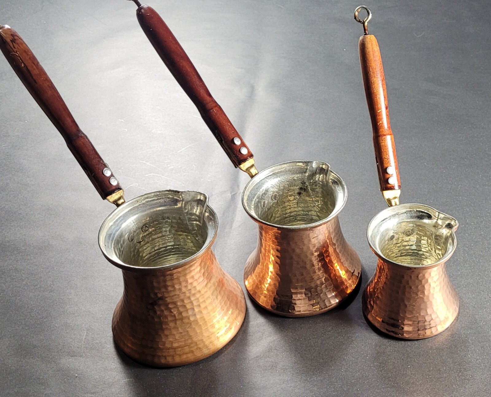Turkish Coffee Pot Cezve Hammered Copper Brand New