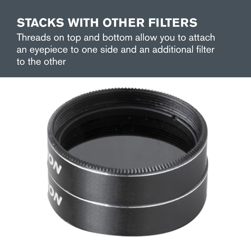 Celestron 1.25 Inch Moon Filter Reduce Glare Enhance Contrast Astronomy Tools