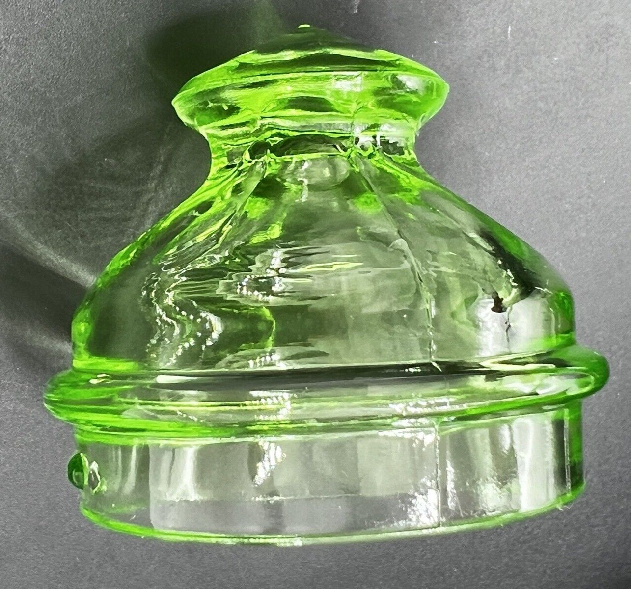 Percolator Pot Knob Replacement Green Vaseline Glass Depression