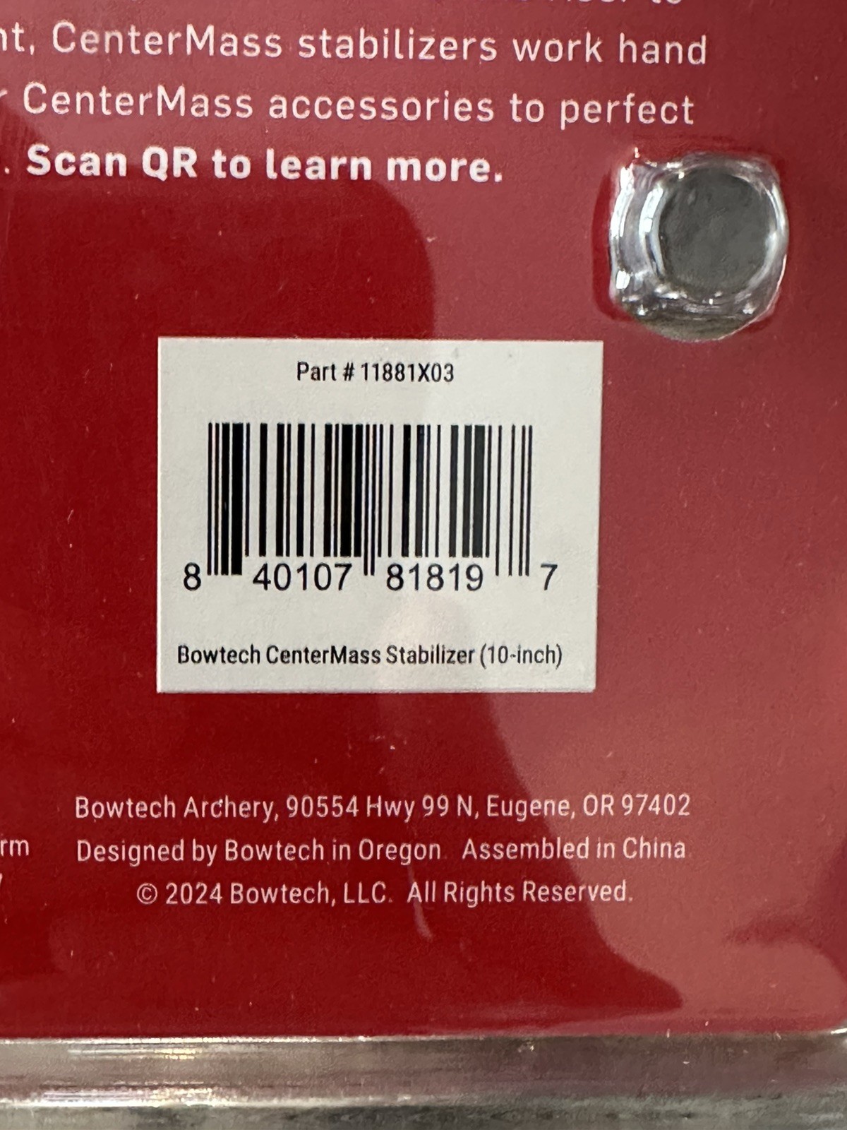 Bowtech CenterMass 10” Stabilizer