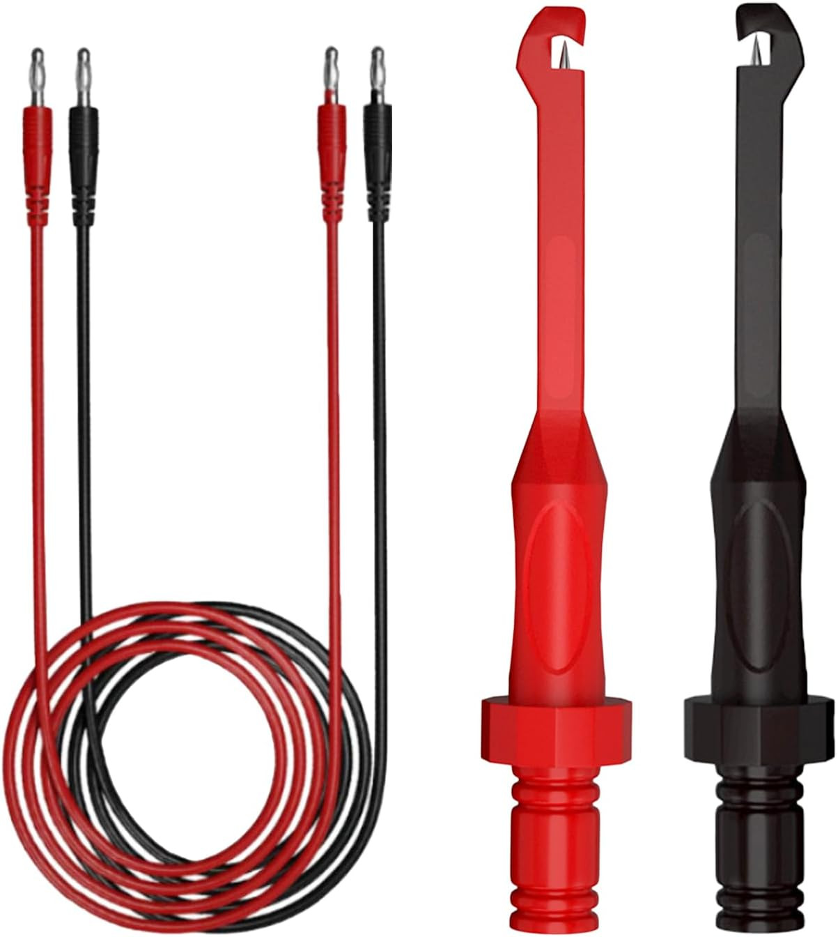 2PCS Multimeter Automotive Test Leads Kit with Wire Piercing Probe Clip, 4mm Ban