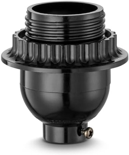 Keyless Socket Replacement with Shade Ring, E26 Pendant Light Socket, Medium ...
