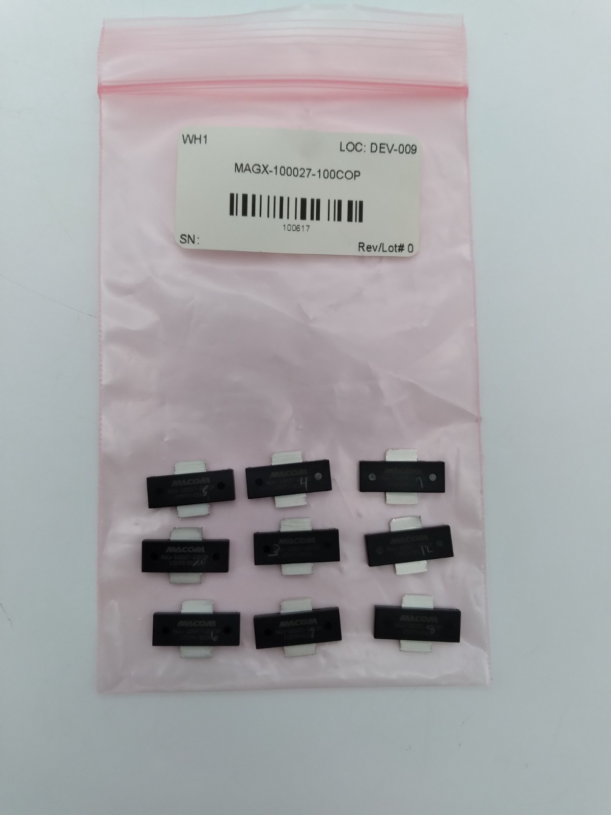 Lot of 9 - New! MACOM MAGX-100027-100C0P GaN Amplifier 50 V, 100 W DC - 2.7 GHz