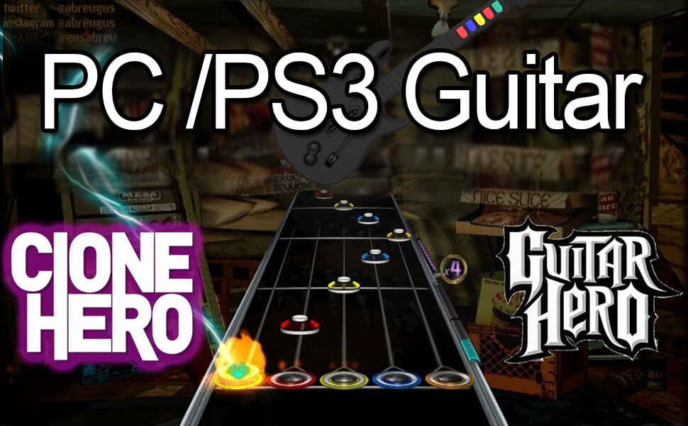 NEW Wireless Guitar Controller for PS3 & PC for Guitar Hero Clone Hero Rockband
