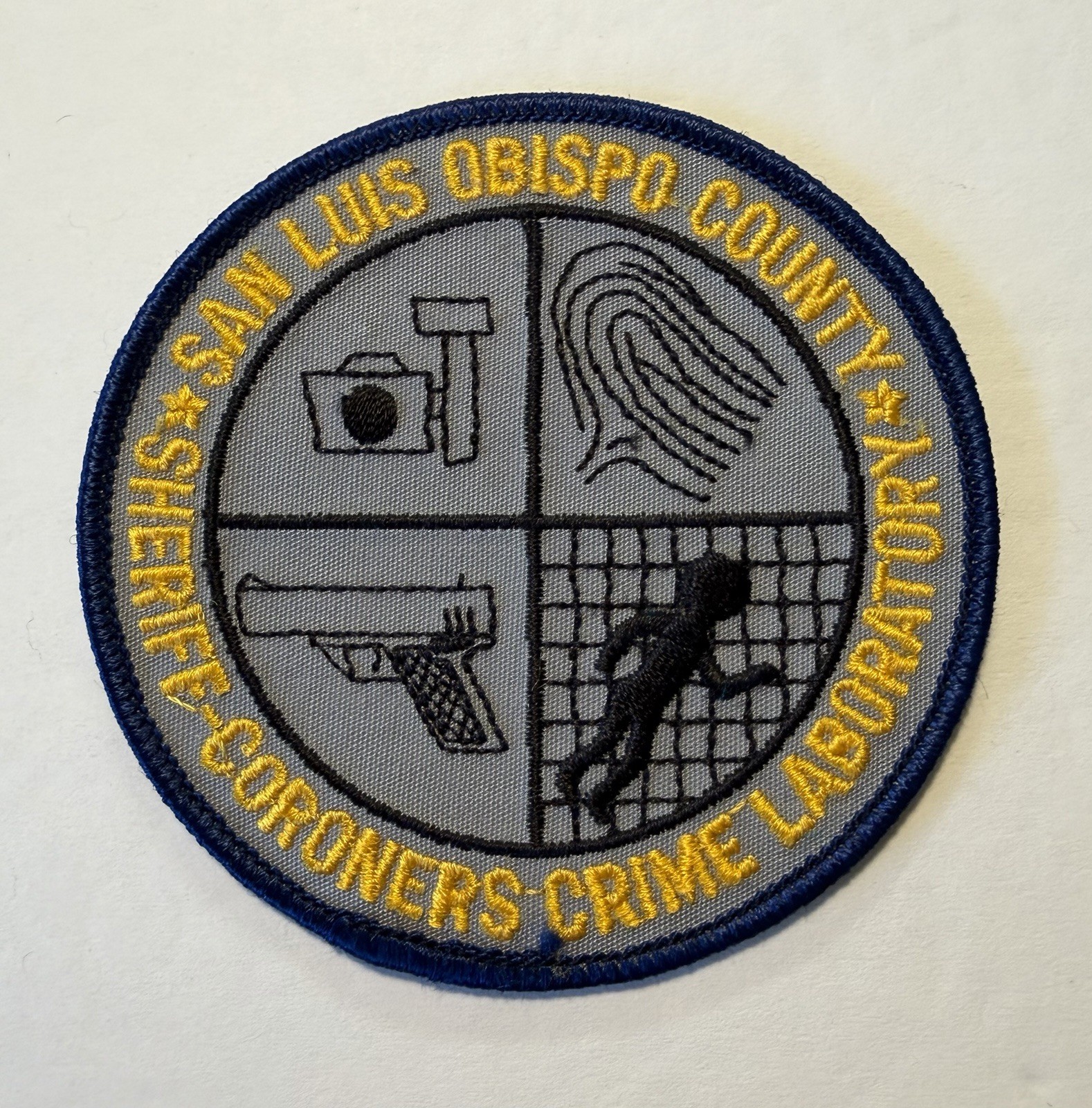 CALIFORNIA SAN LUIS OBISPO COUNTY SHERIFF CORONER CRIME LABORATORY PATCH #PDD79
