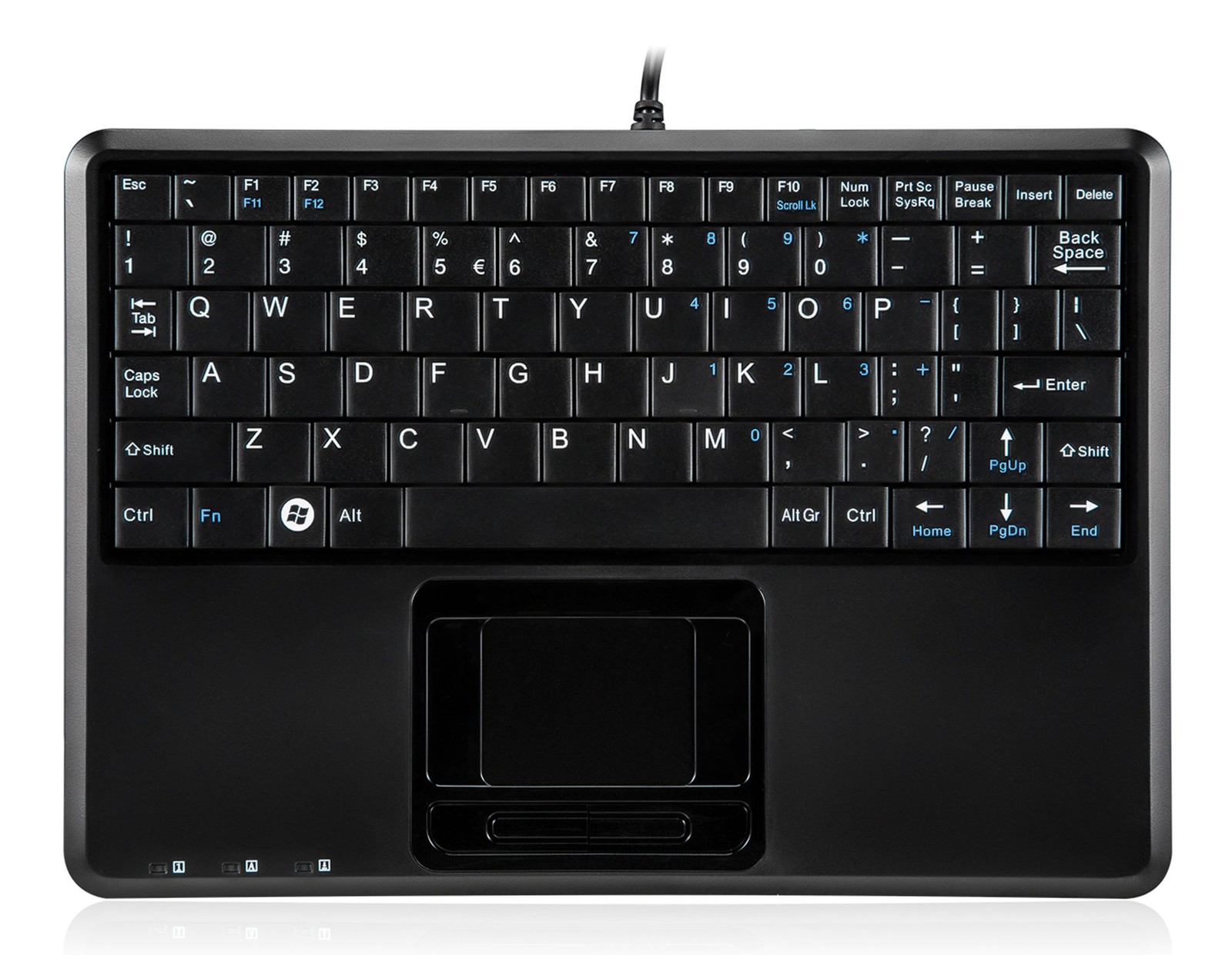 Perixx PERIBOARD-510H Plus, Wired Super Mini USB Touchpad Size, Black