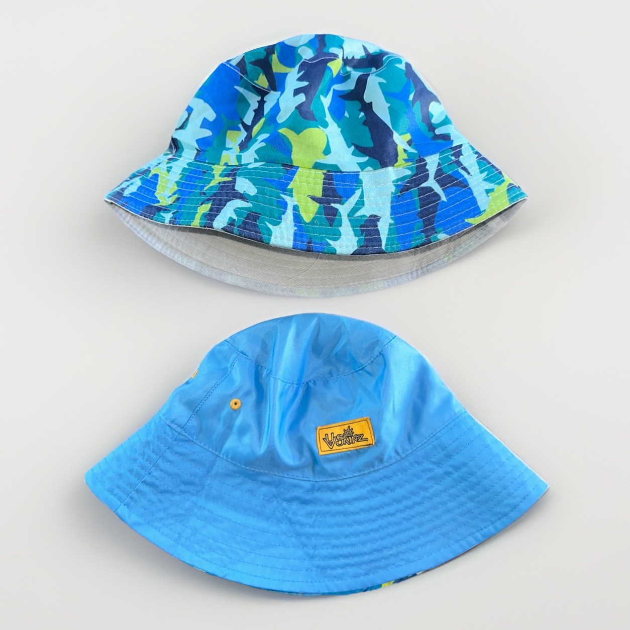 UV Skinz Reversible Toddler Hat Sun Protection Beach Blue Multi 2 Hats