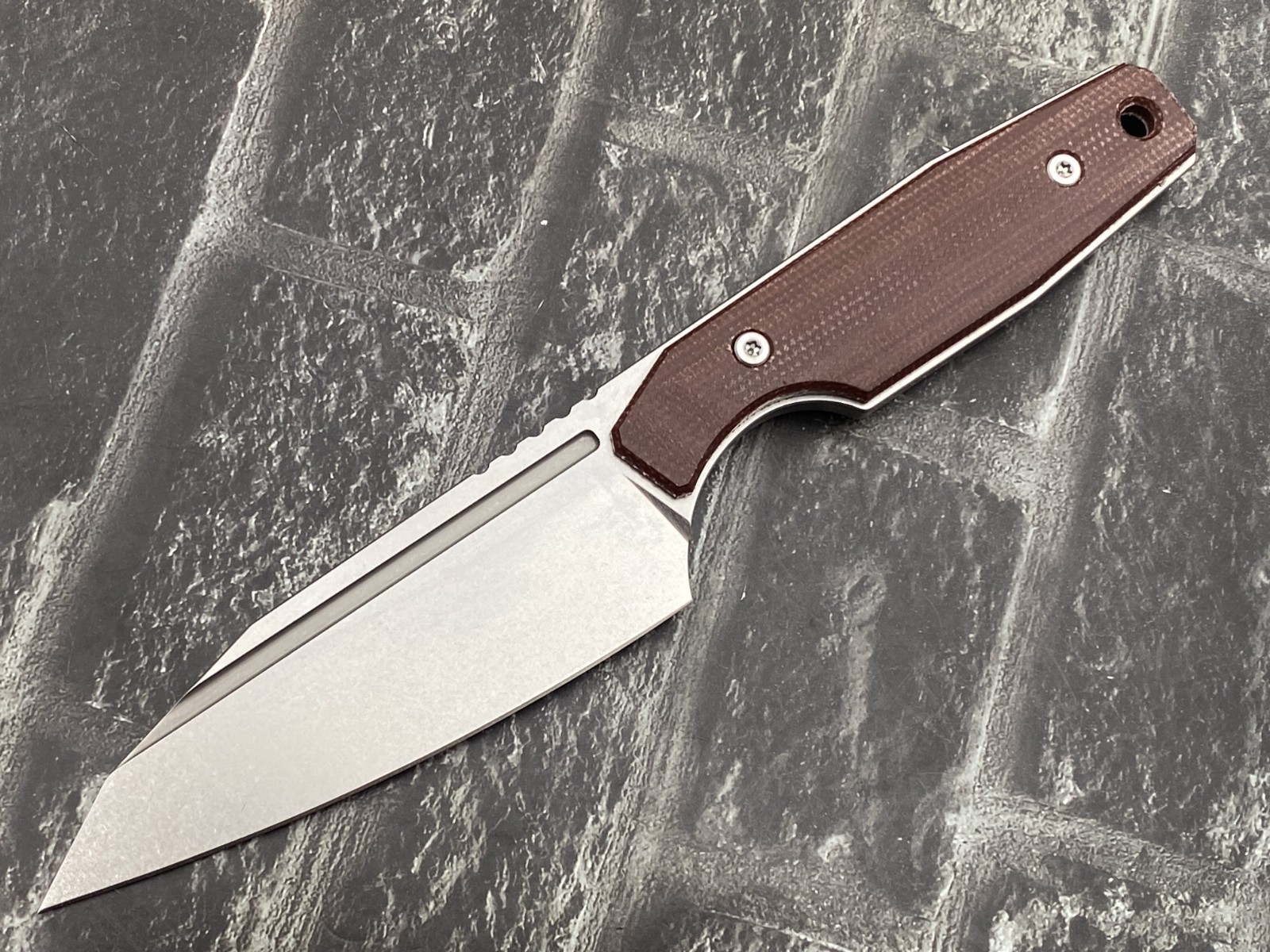 TwoSun TS616-D2-SW D2 Blade Micarta Handle Fixed Blade Kydex Belt Sheath Knife