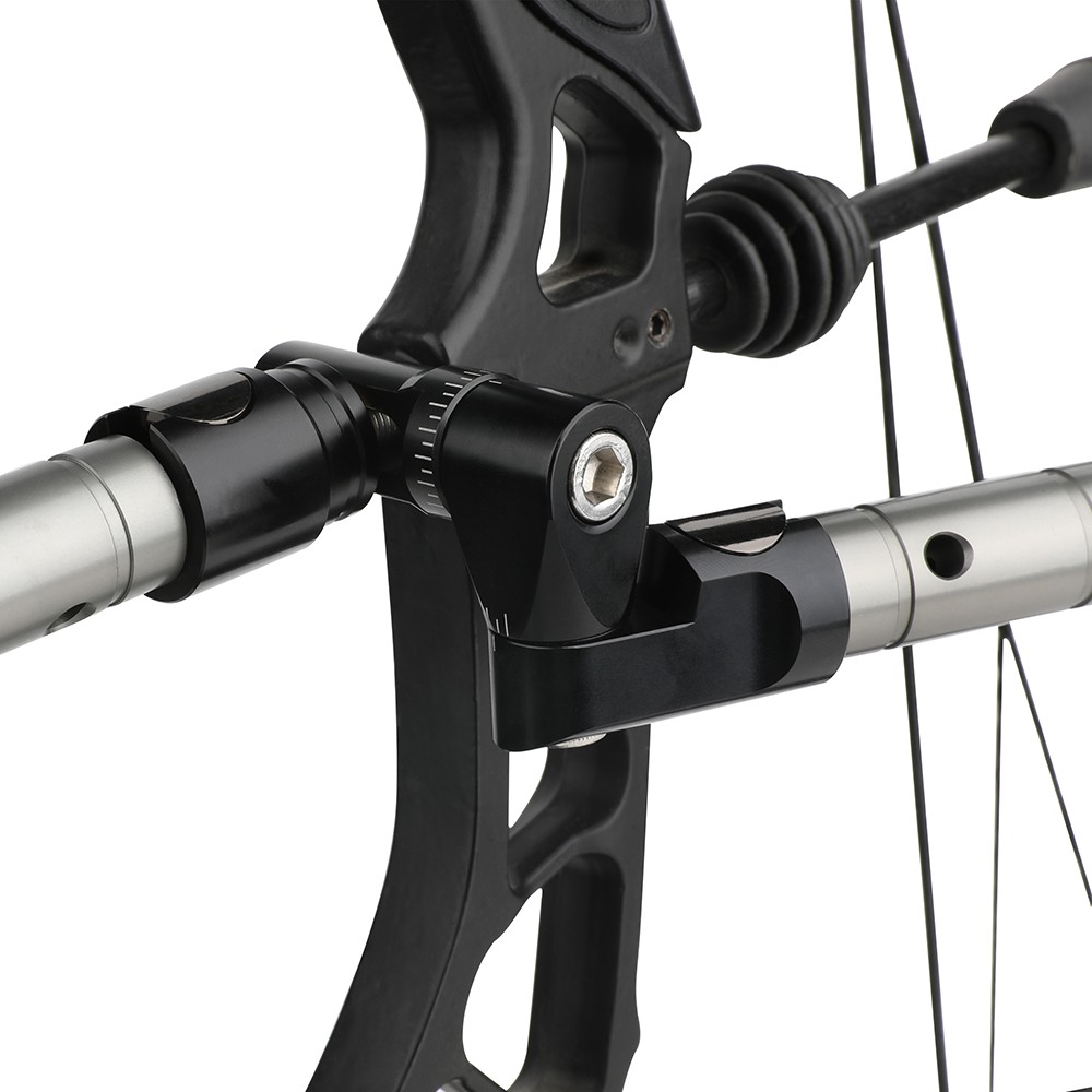Single Side V-Bar Adjustable Aluminum Compound Bow Stabilizer Archery Shooting