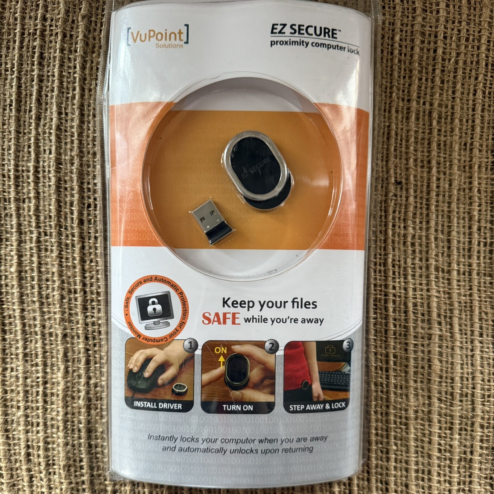 VuPoint EZ Secure Keychain USB Proximity Computer Lock SK-MT01-VP-V1T1
