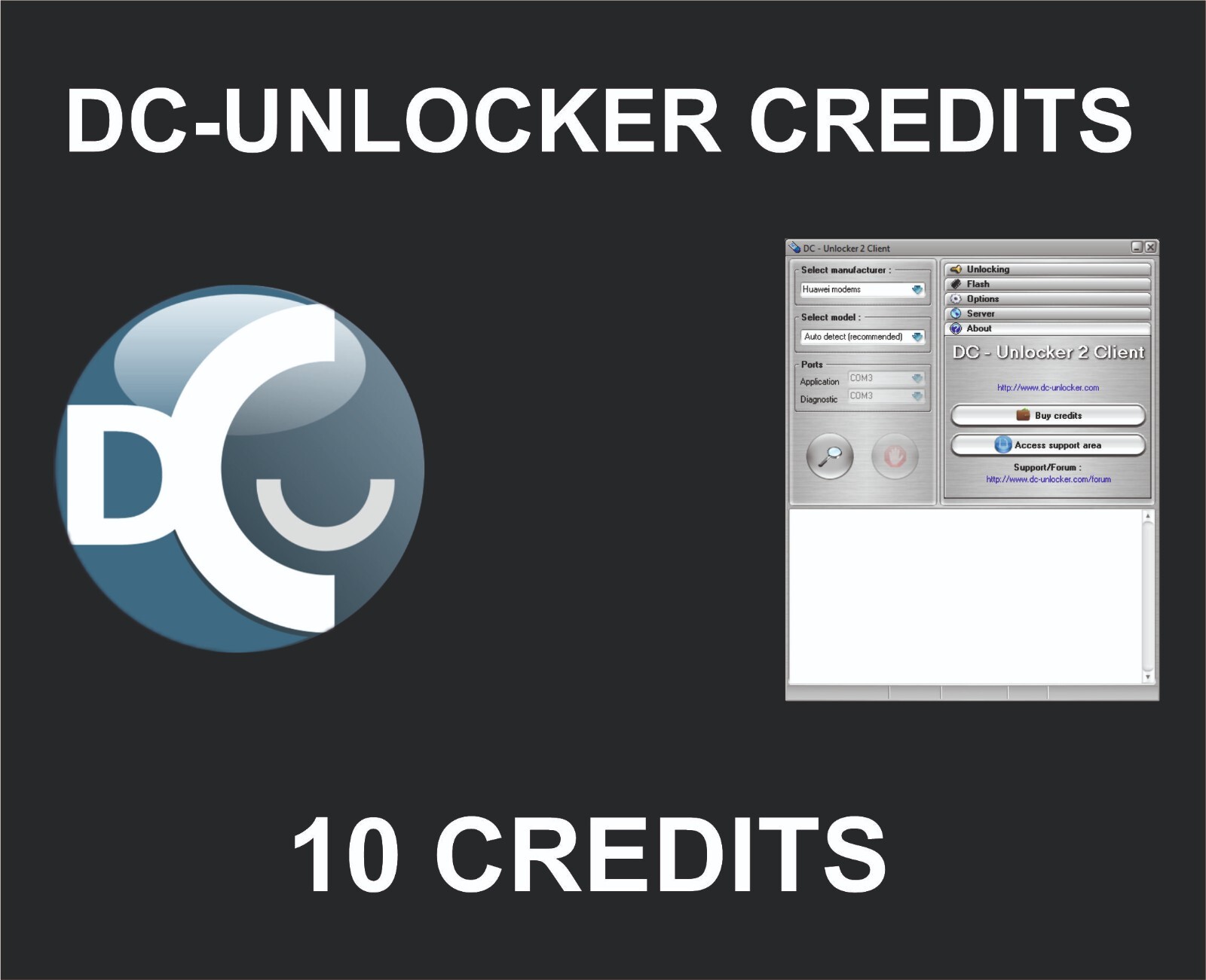 DC Unlocker Credits, 10 Credits Pack