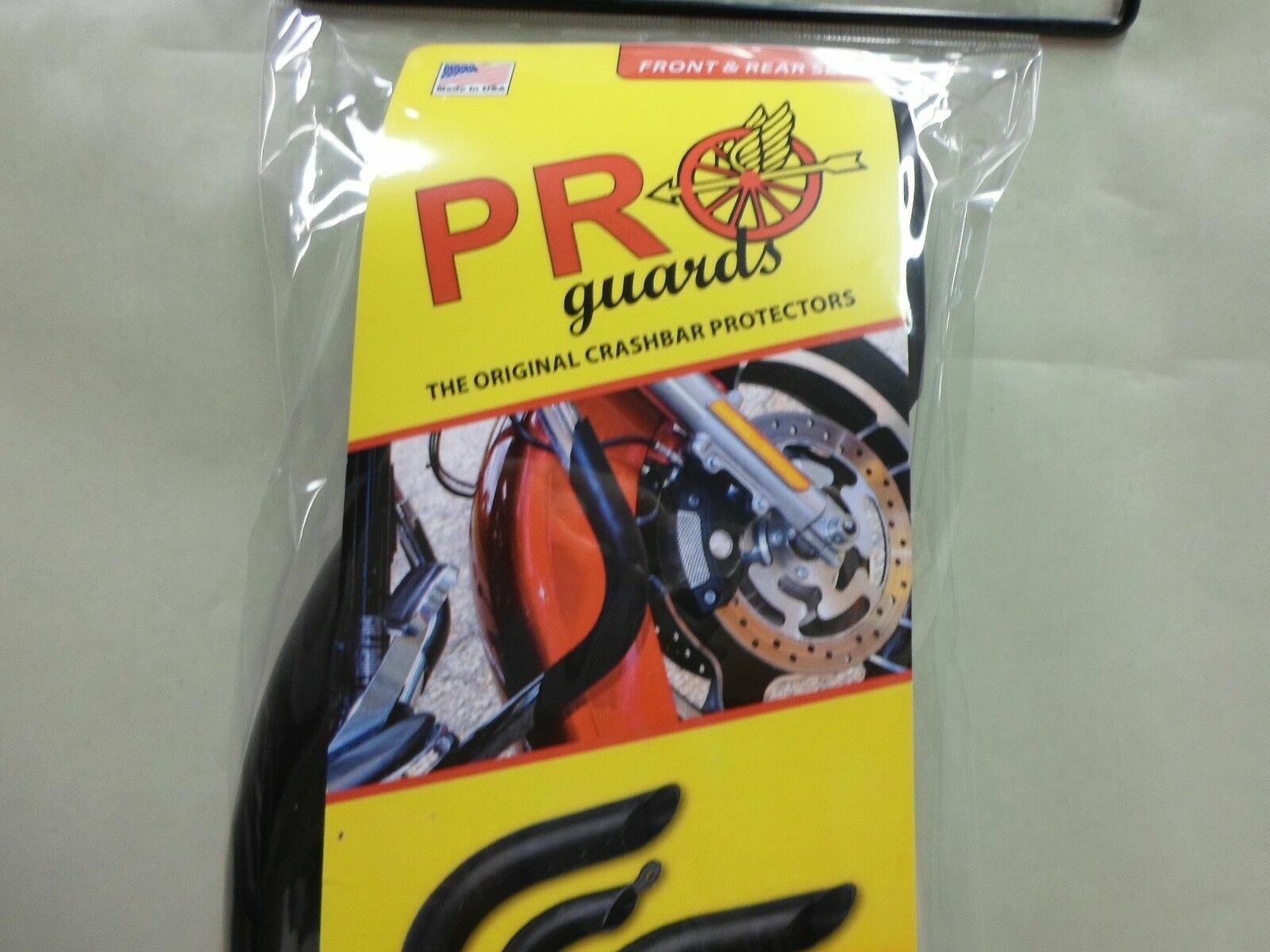 Pro Guards Crash Bar Protectors Harley Engine Guard Touring Black FRONT & REAR