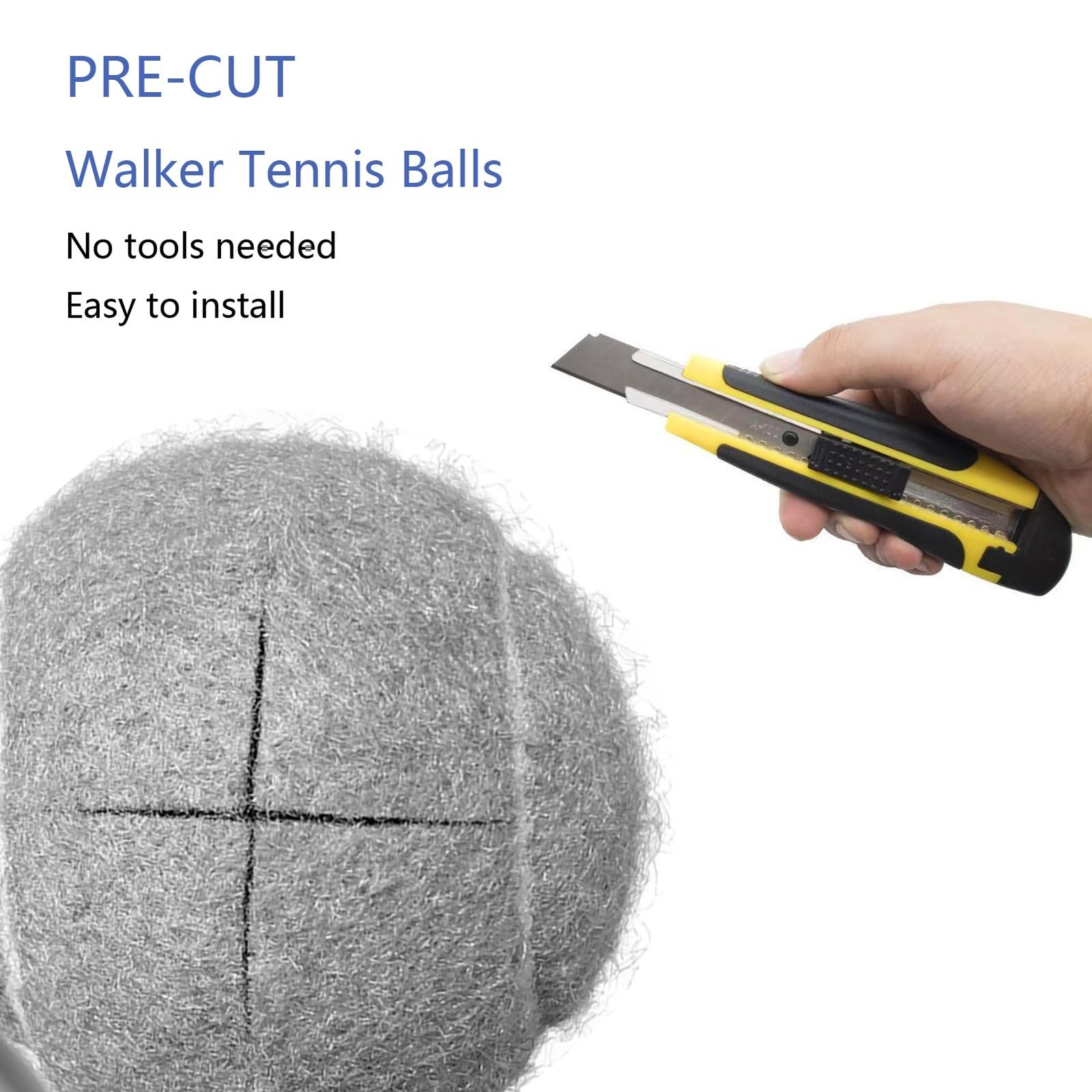 ZUJEAM Tennis Balls for Walkers, Pre Cut Walker Glide Balls for Chairs, Desks...