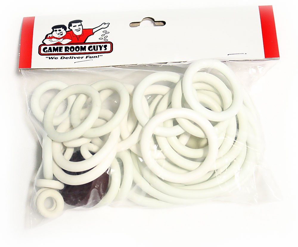 Bowling Queen Pinball Machine Replacement Repair Rubber Ring Kit White