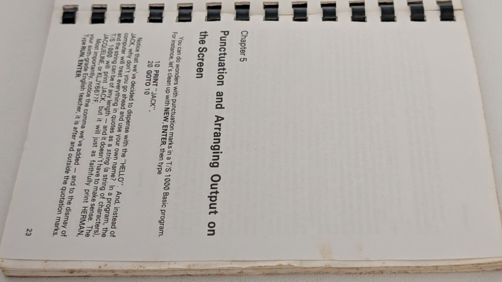 Timex Sinclair 1000 Original User Manual 1982
