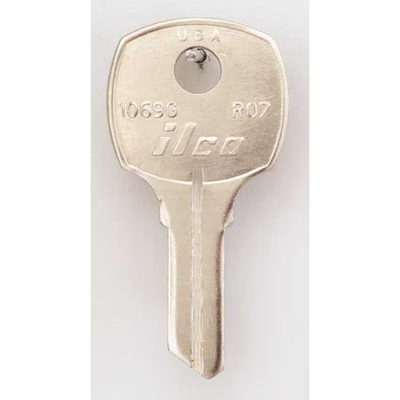 Kaba Ilco 1069G-Ro7 Key Blank, Brass, Type Ro7, 4 Pin, Pk10