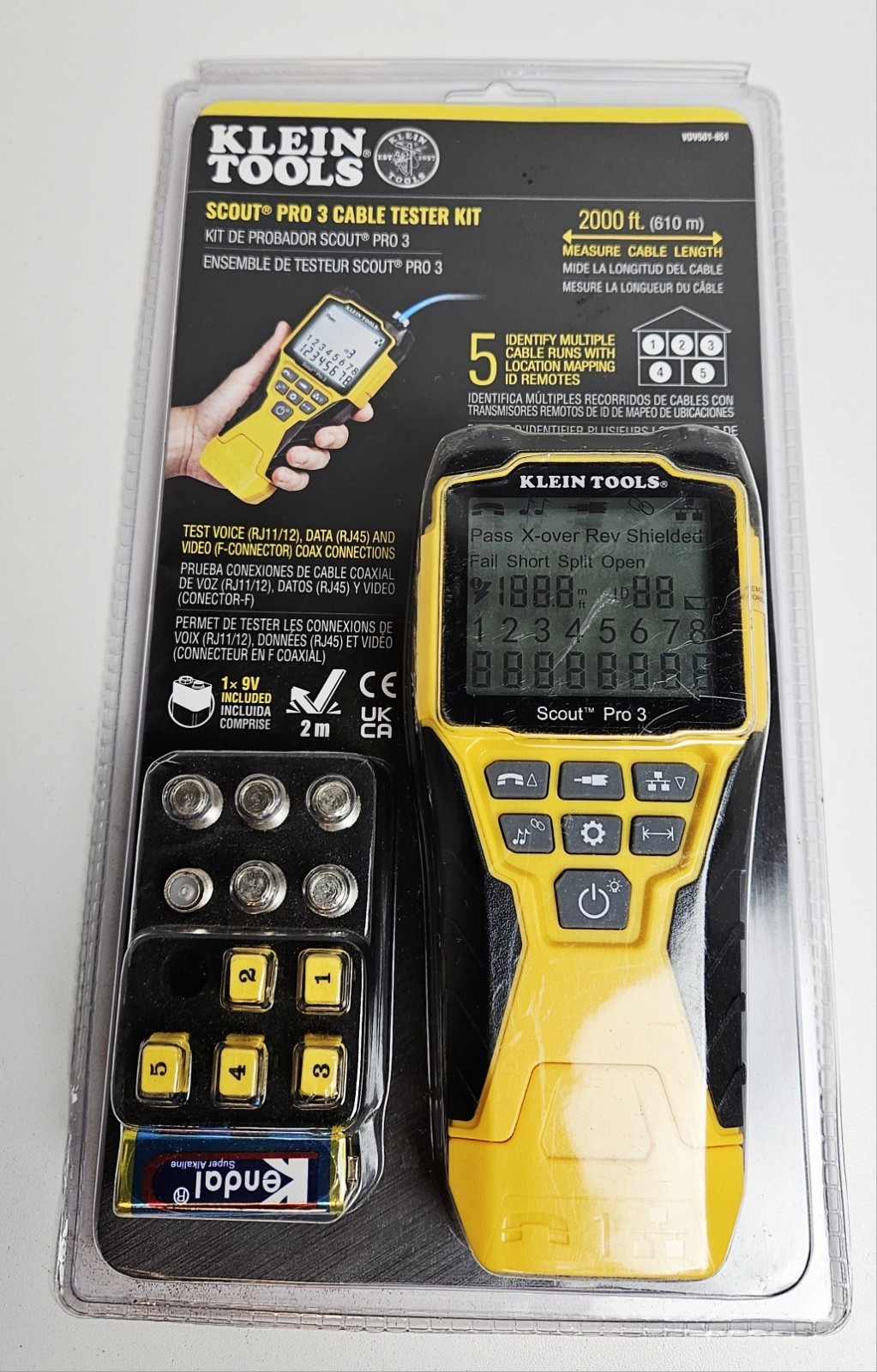 Klein Tools VDV501-851 Scout Pro 3 Tester Starter Kit Brand New SEALED