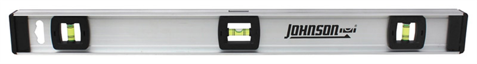 Johnson 1300-2400 Anodized Aluminum 3-Vial I-Beam Standard Level 24 L in.