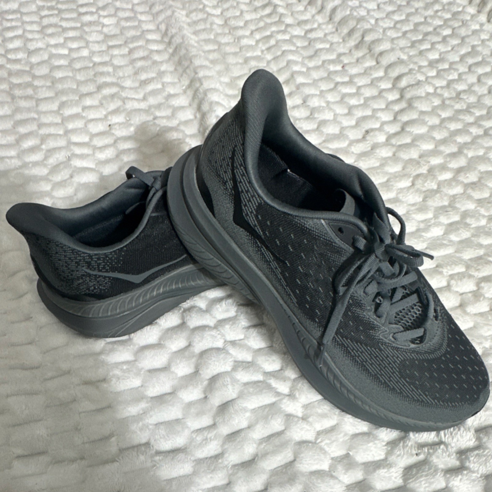 Hoka Mach6 Men's Black Mesh Running Sneakers Breathable Comfort Athletic