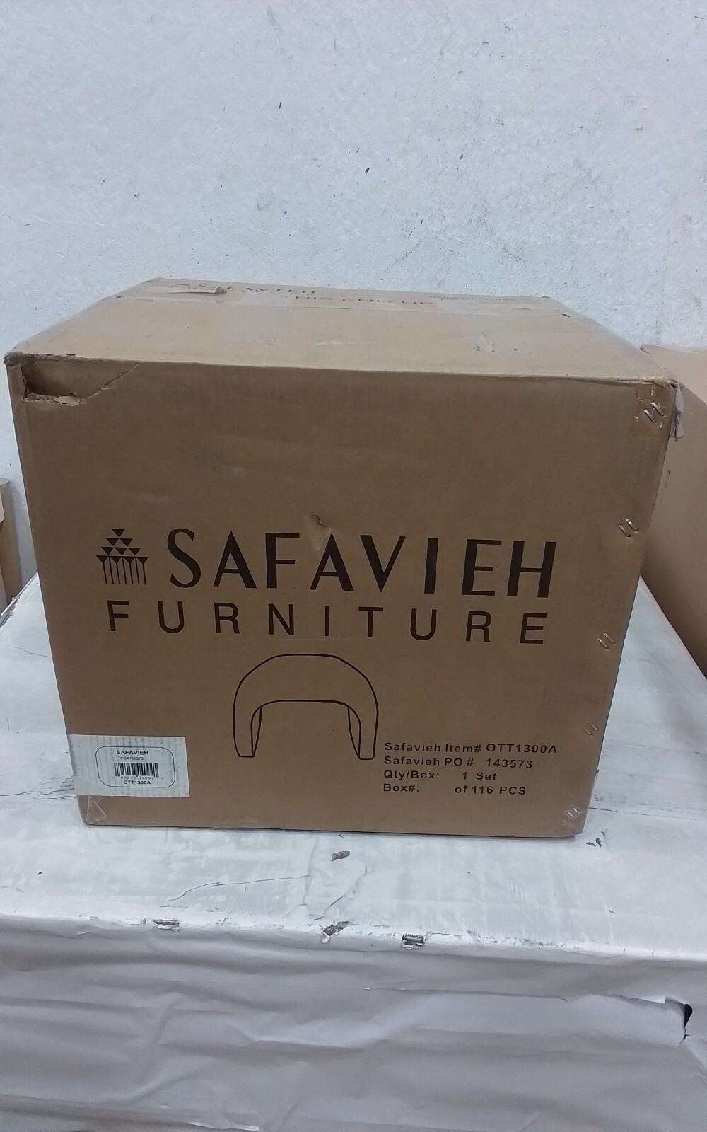 Safavieh KIBO OTTOMAN, Reduced Price 2172734169 OTT1300A