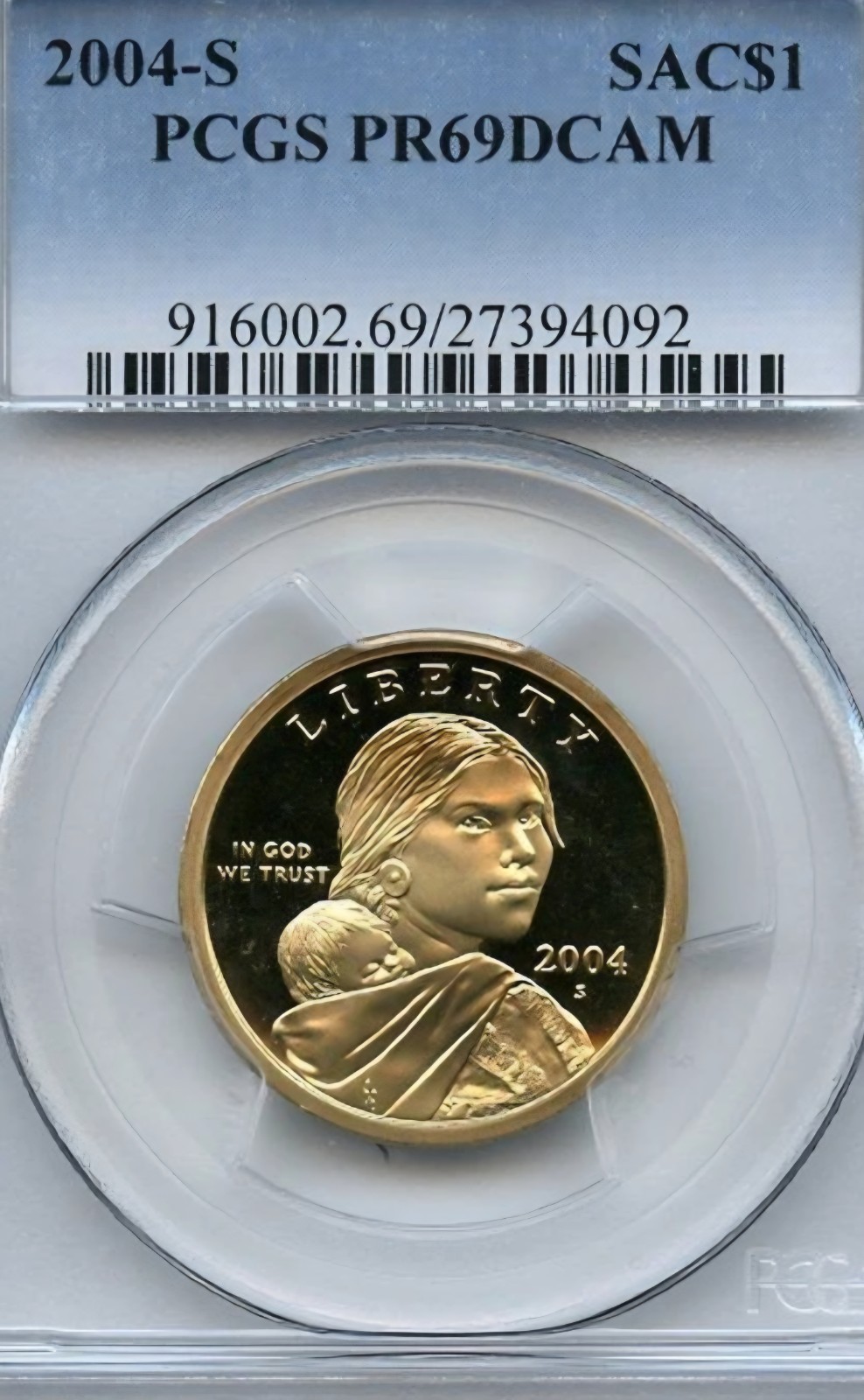 2004 S $1 Sacagawea Dollar PCGS PR69DCAM