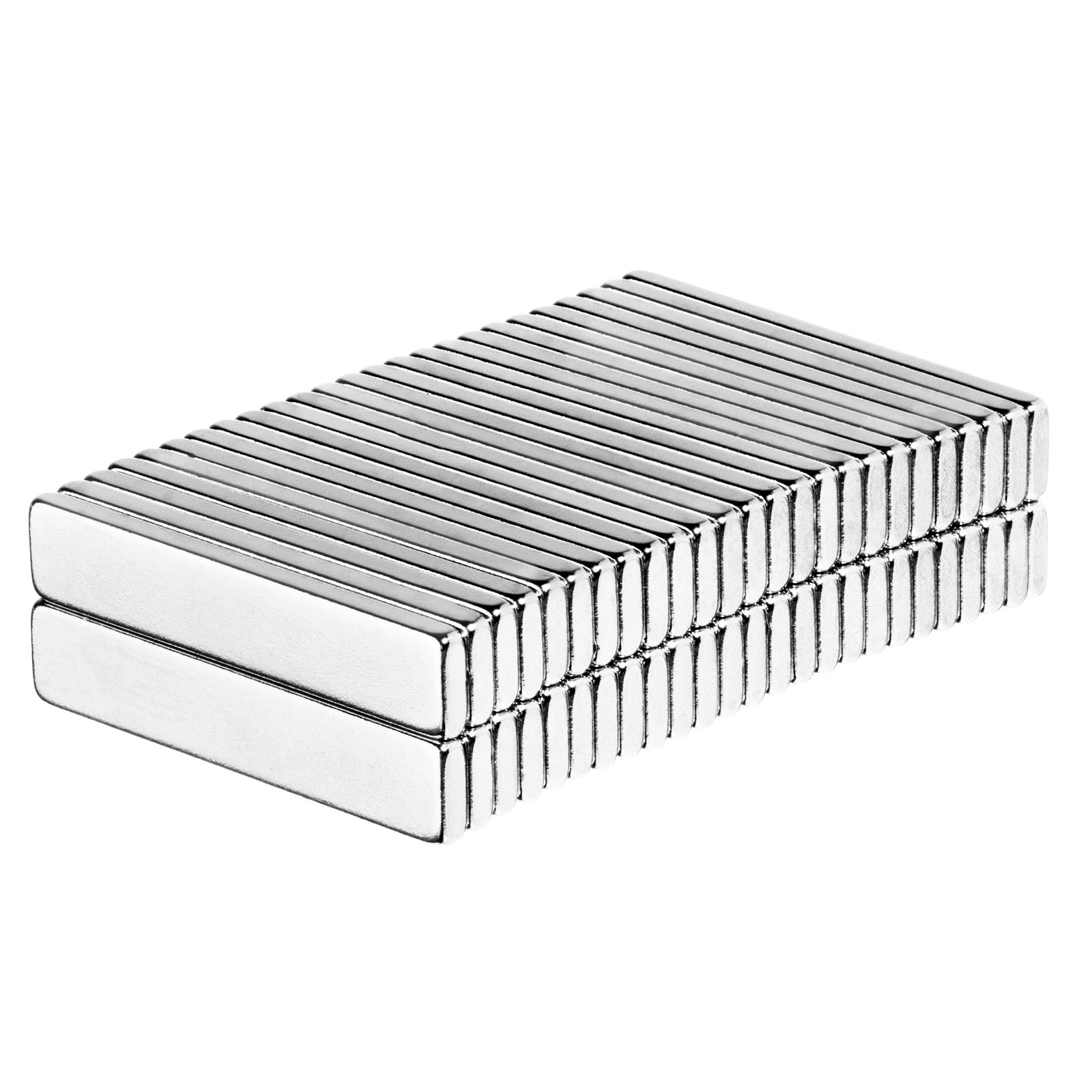 3/4 x 3/16 x 1/16 Inch Neodymium Rare Earth Block Magnets N52 (65 Pack)