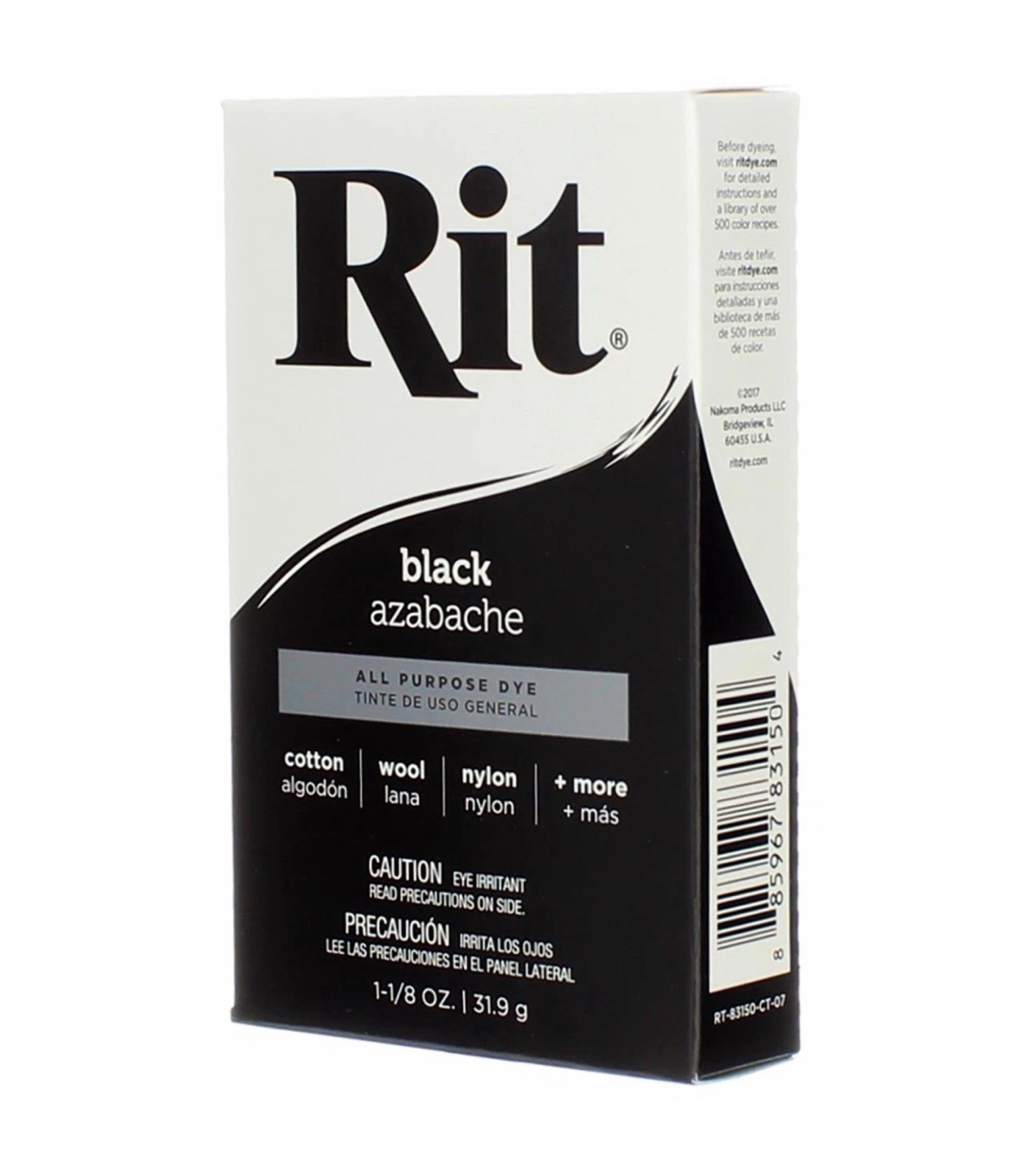 RIT black fabric dye 8 ounces all purpose