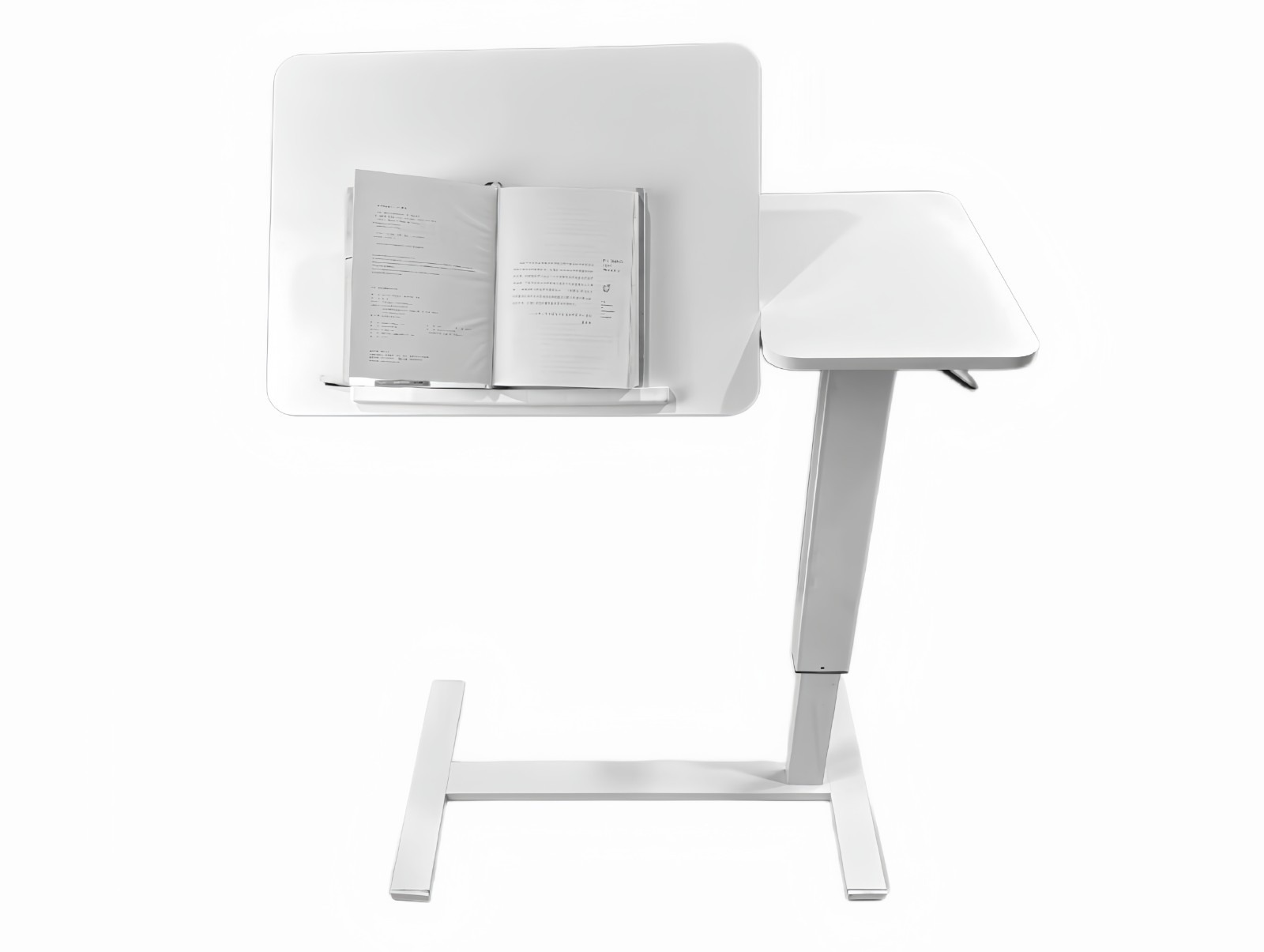 Modern Height Adjustable Overbed Table Side Table Tilting Bedside Desk w/ Wheels