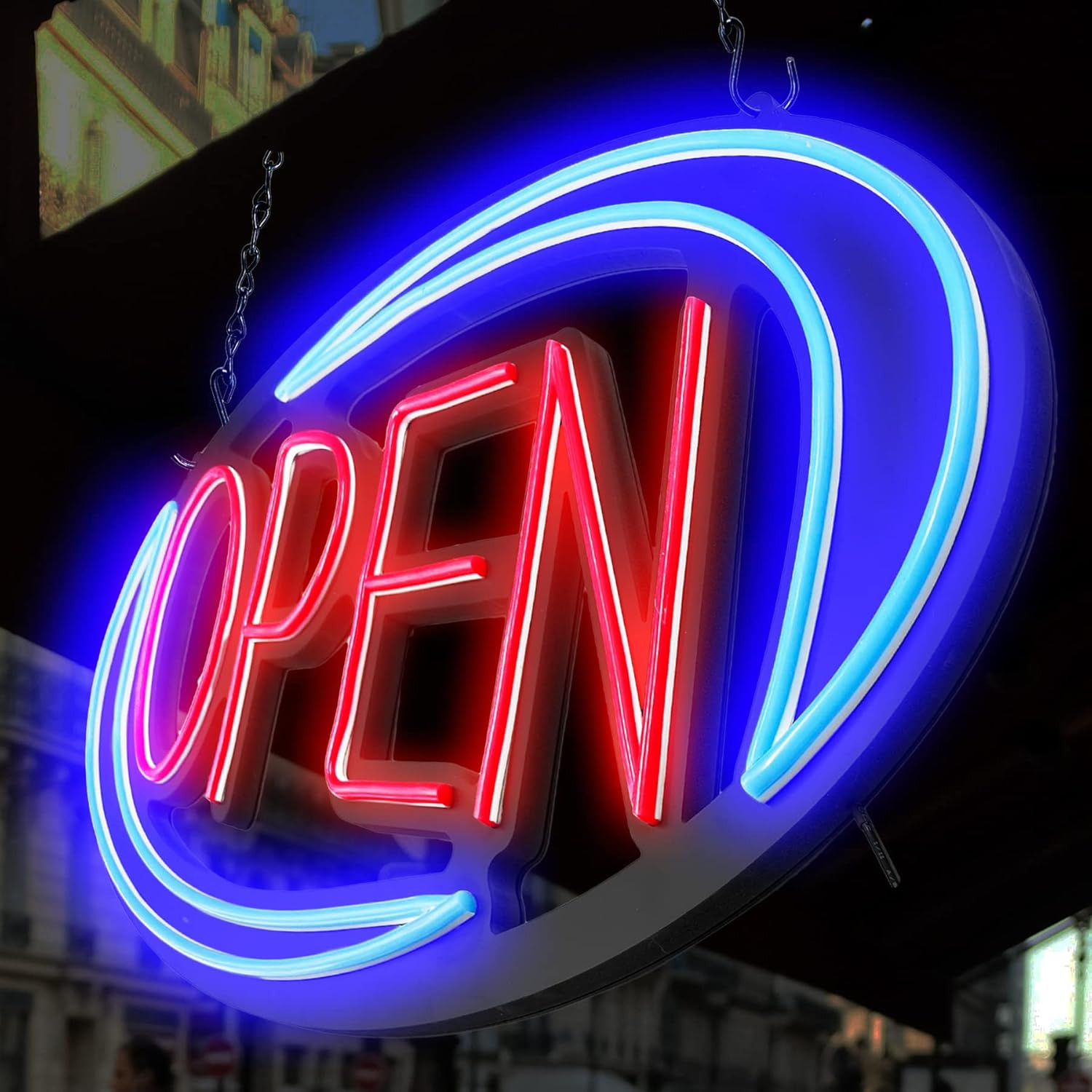 Open Signs for Business,32X16 Inch Large Bright Open Sign Neon Led Lighted,Remot