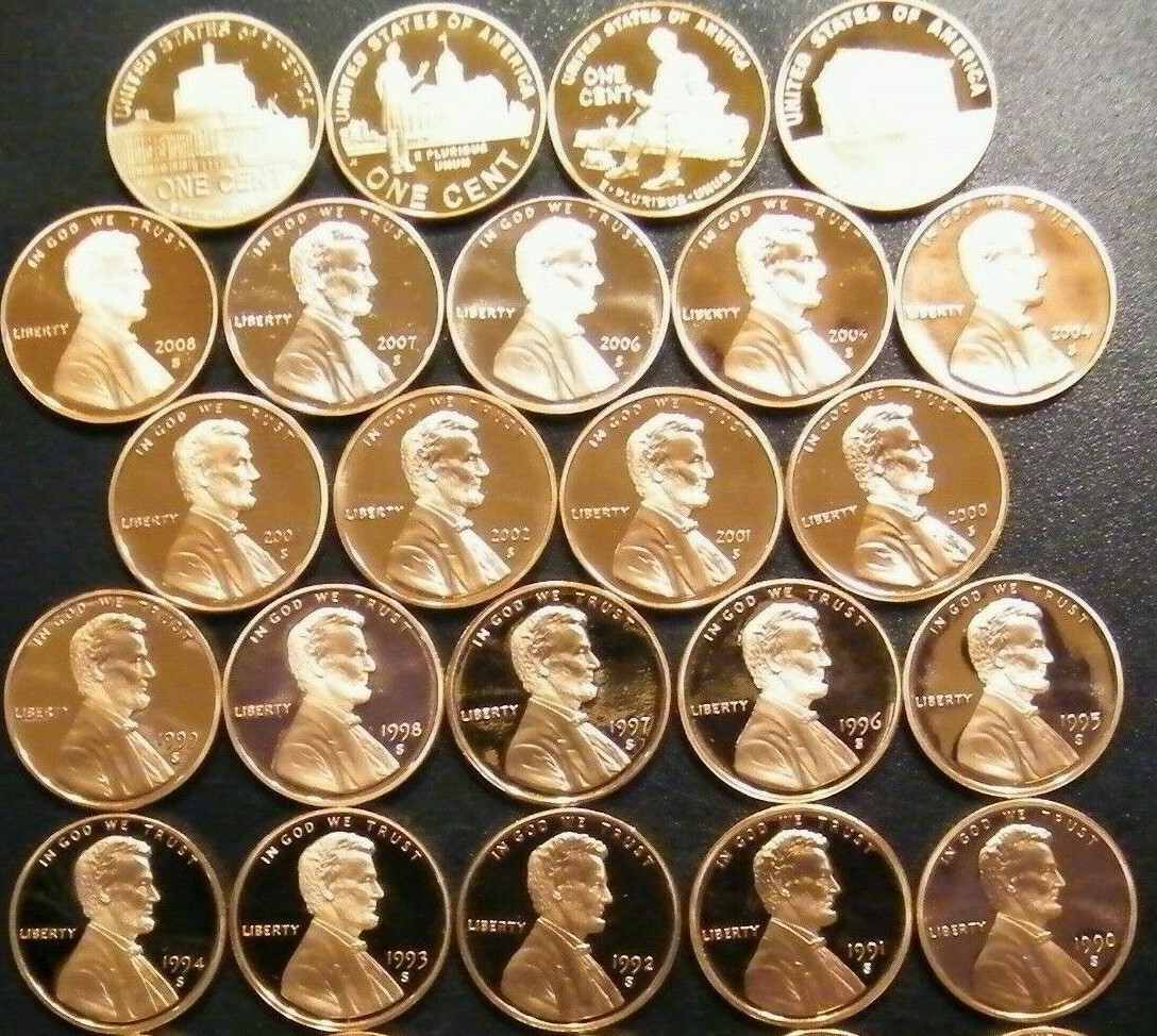 1996~2025 S Lincoln Penny Choice Gem Proof Run 33 Coin Complete set US Mint Lot