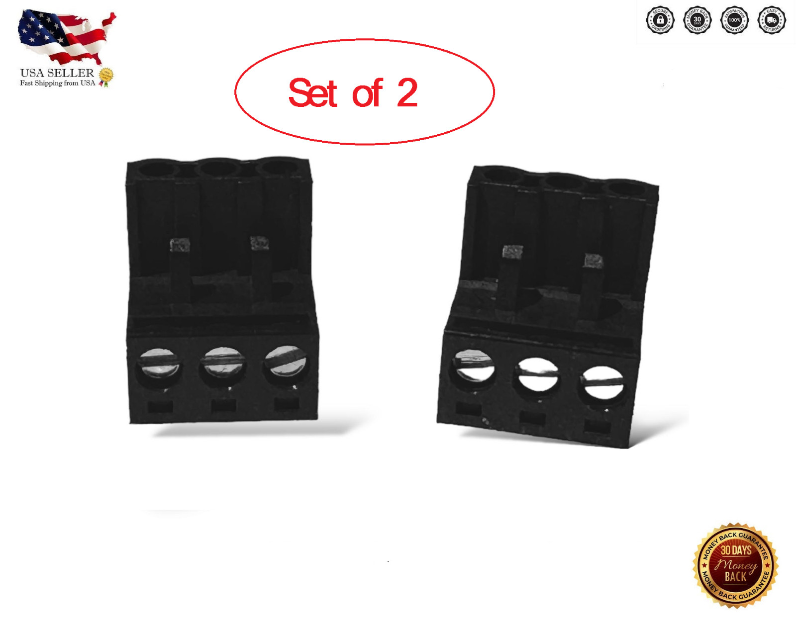 3-Pin Power Plug ROCKFORD FOSGATE 3SIXTY EPX2 OEQ2 PA2 RFQ SYMMETRY PUNCH30 PS8