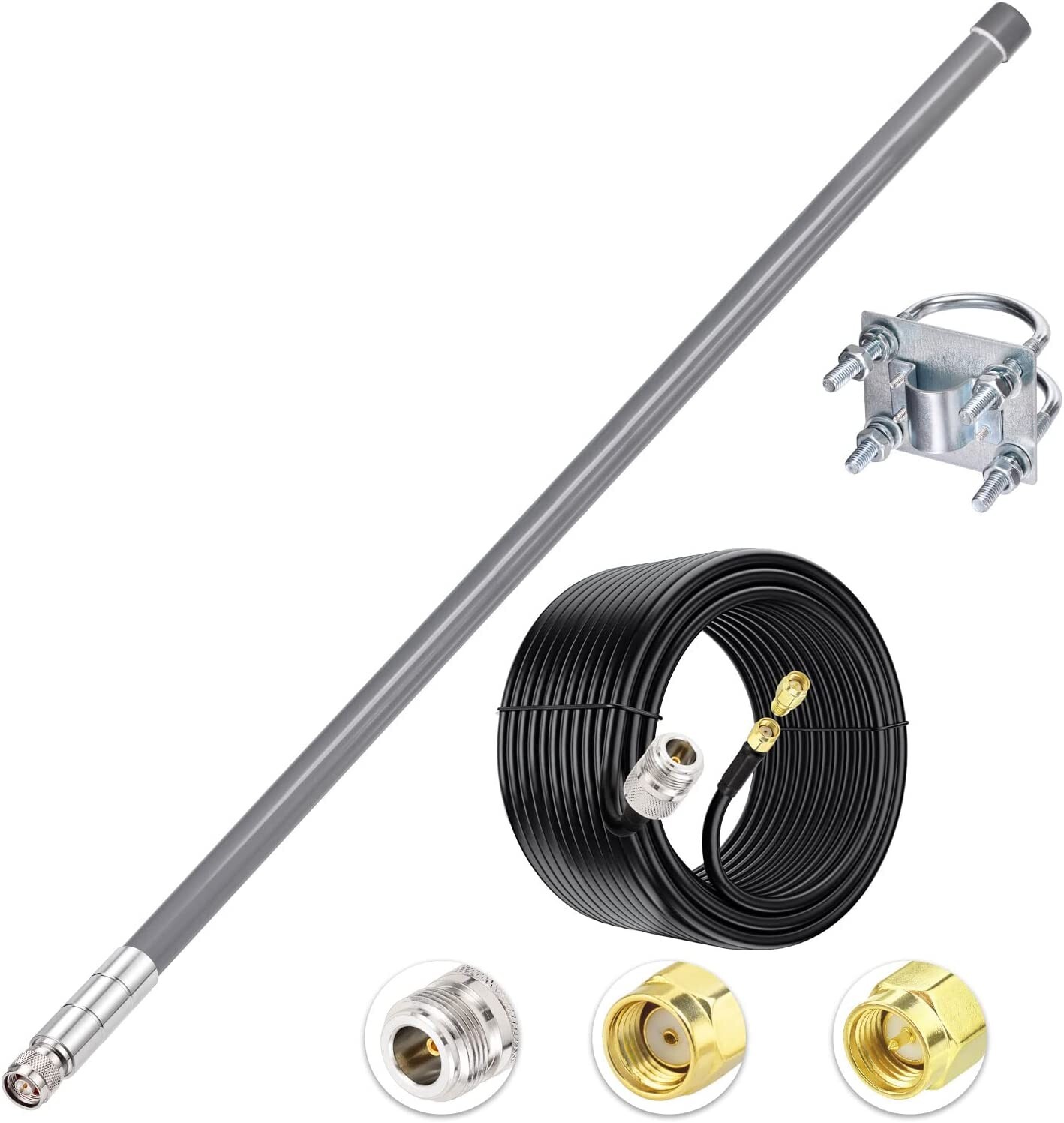 31.5" 5.8 dBi 915MHz Helium HNT Lora Antenna - 20ft