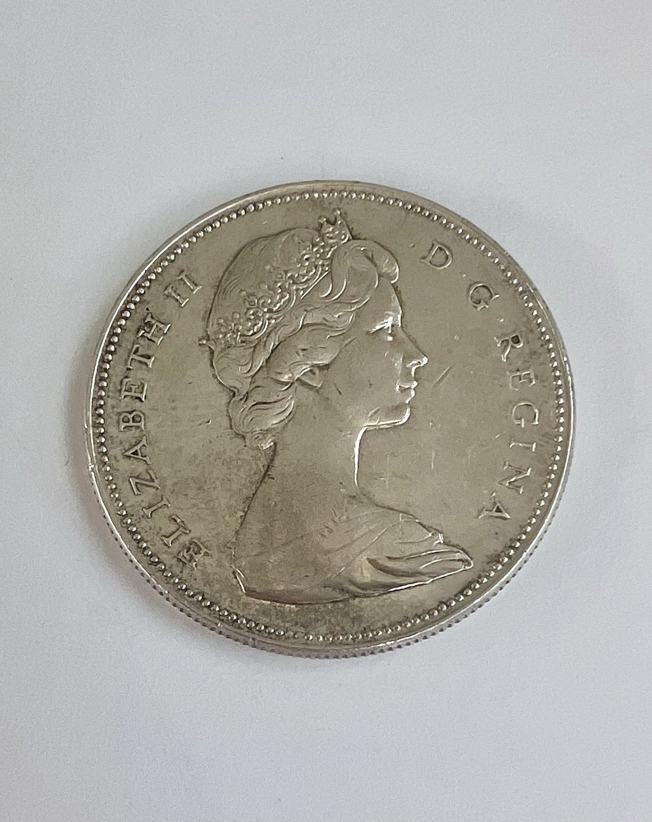 .008 Fine 1966 Canadian Silver Dollar Coin Voyageur 80% Silver Canada🇨🇦