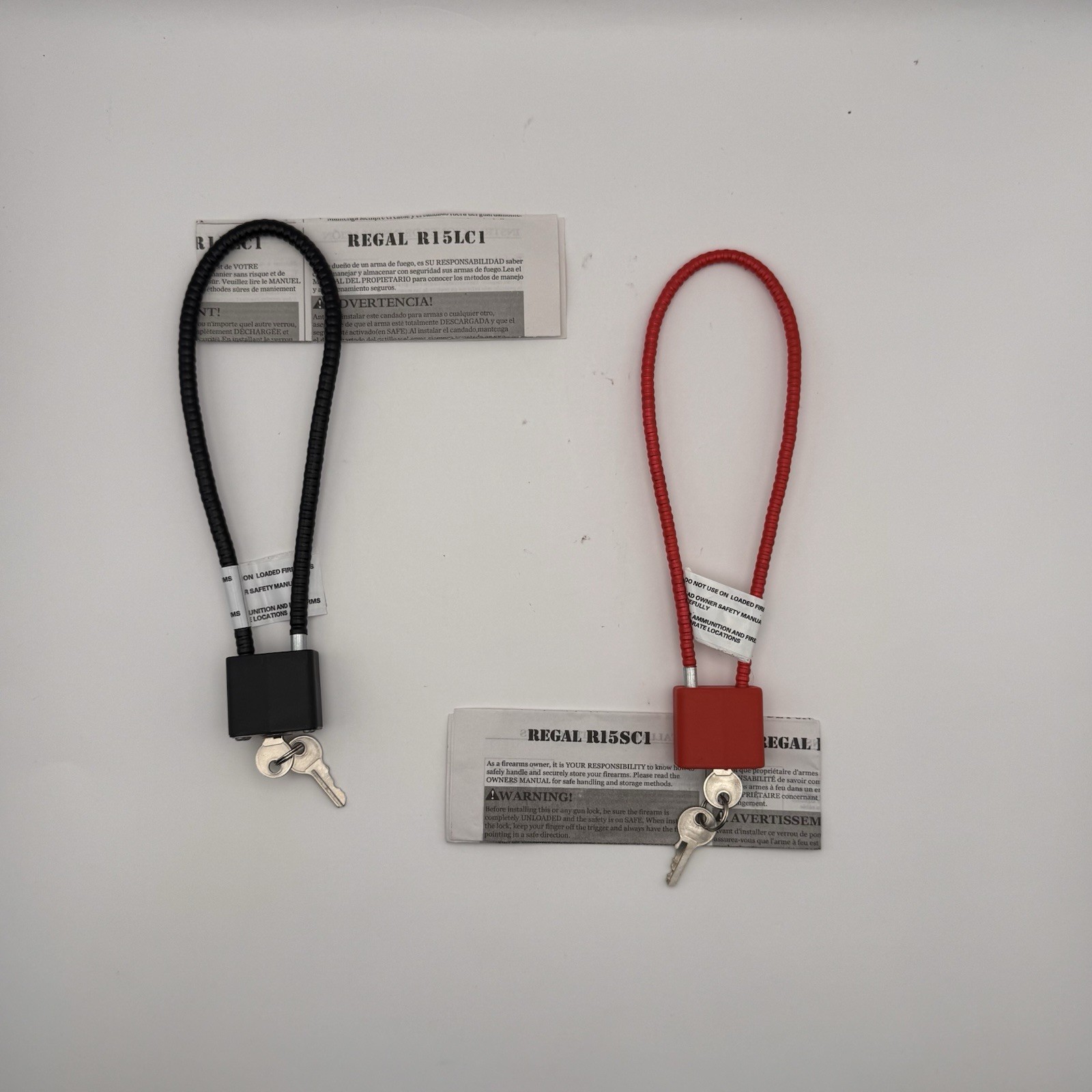 2 Pack Gun Lock Trigger Pistol Shotgun Rifle Project Child Safe Steel Cable