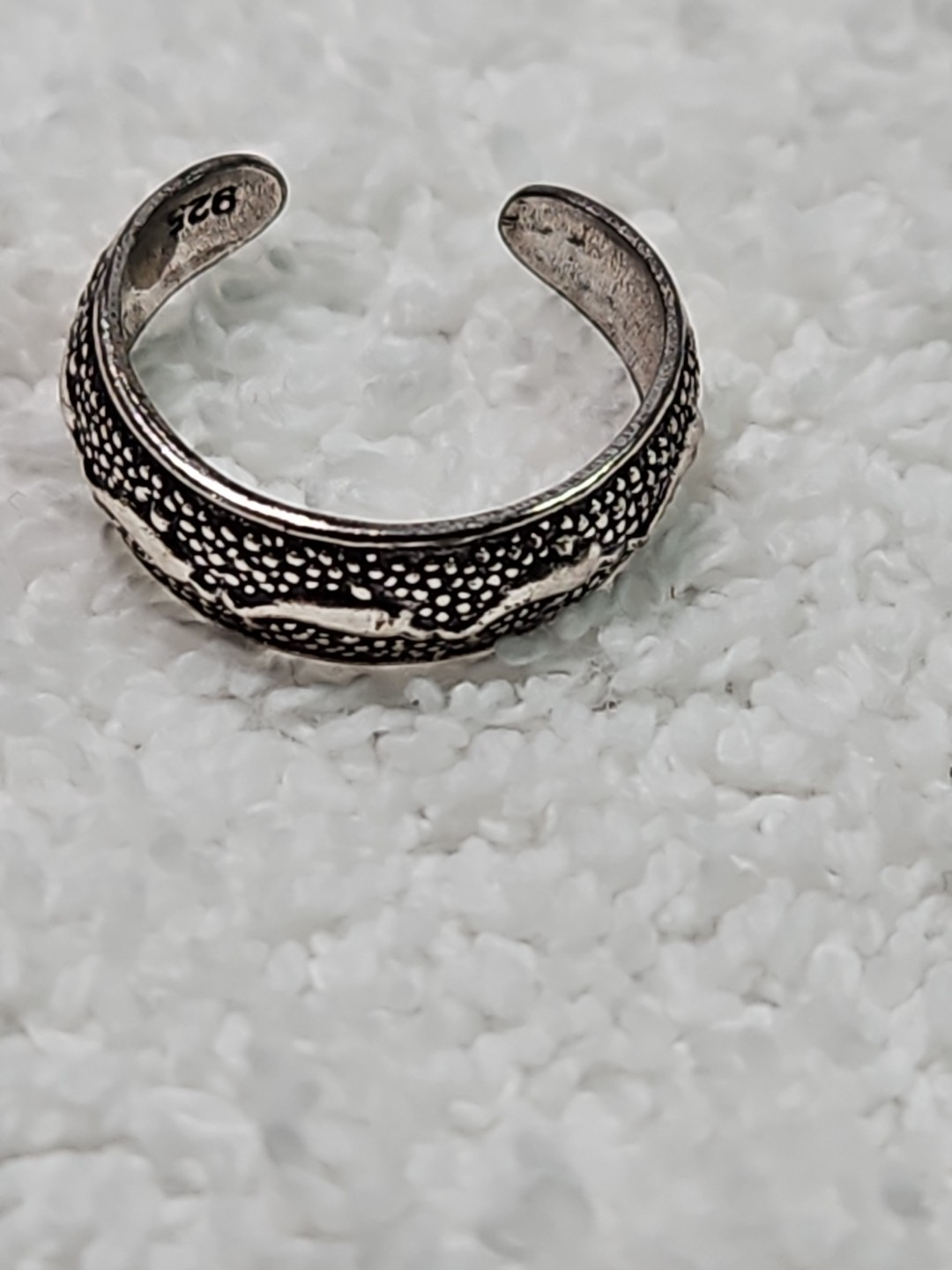 925 Silver Dolphin Toe Ring - Adjustable