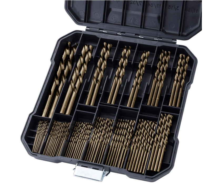 Cobalt Drill Bit Set for Hardened Metal and Stainless Steel,99Pcs M35 High Speed