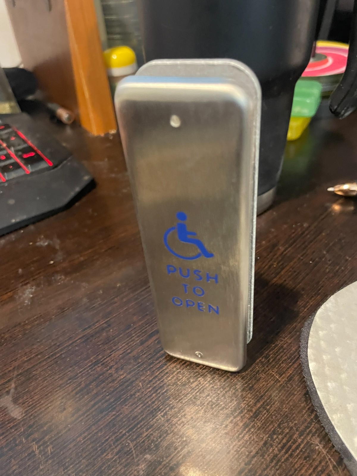 EMERGENCY PUSH PLATE